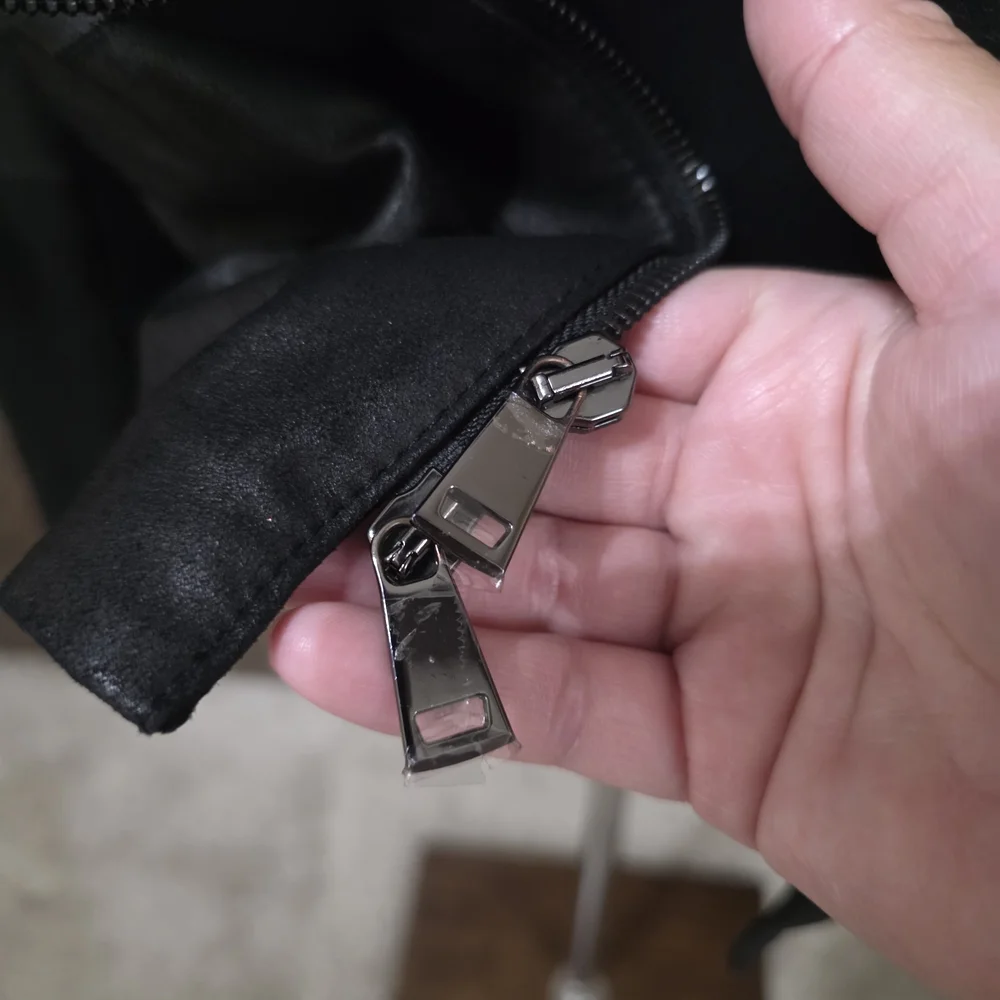 LAST CHANCE Vince Black Leather Asymmetrical Jacket - Picture 3 of 5